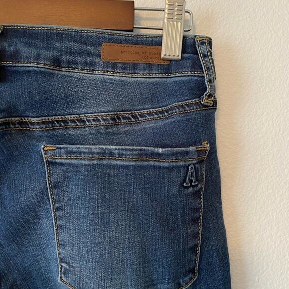 Articles of Society Women's 27 Distressed Skater Streetwear Stretch Ripped Jeans - Picture 8 of 8